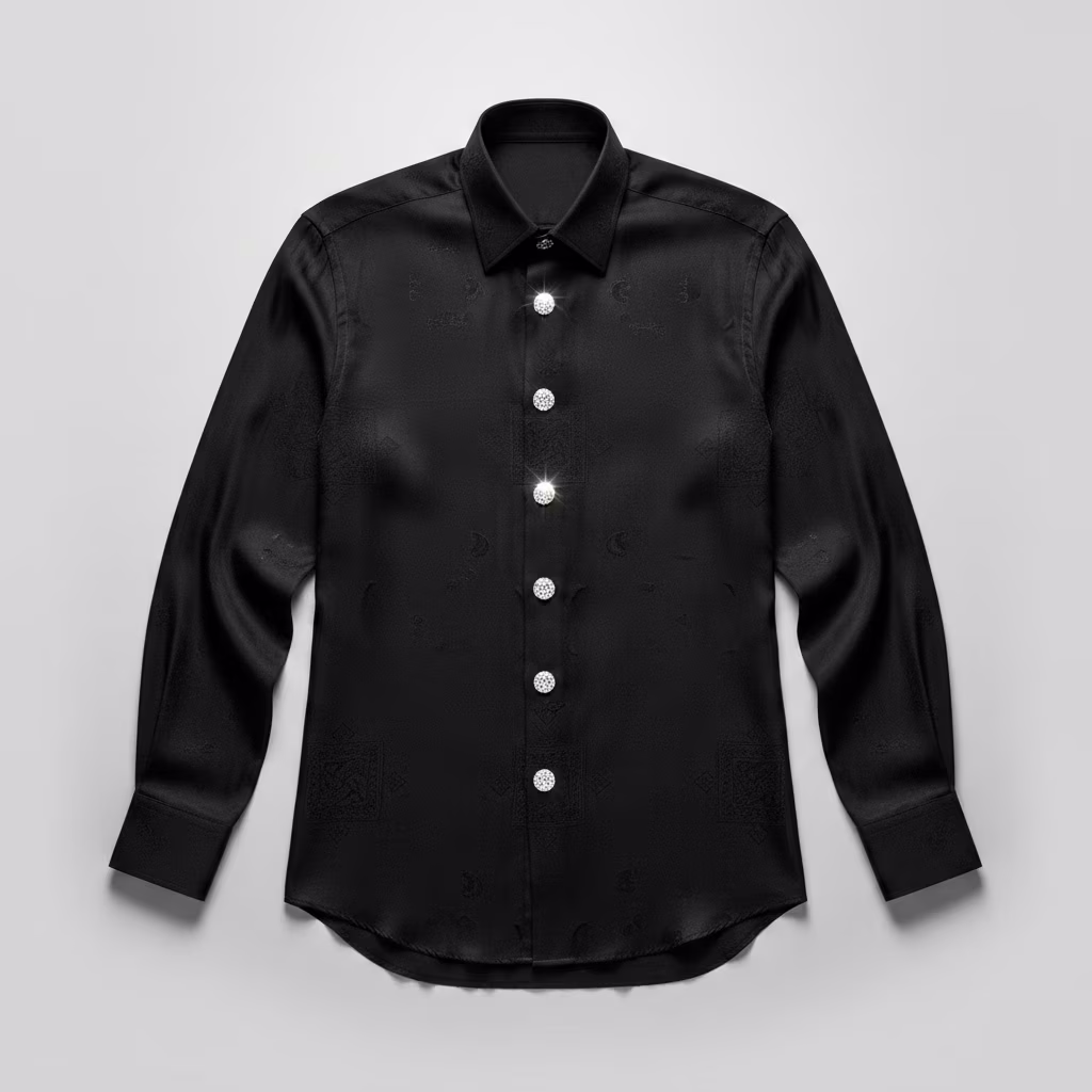 image de Chemise à boutons diamants